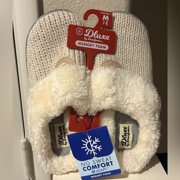 dearfoams Shoes - NEW Dluxe by Dearfoams Women's Memory Foam Clog Slippers Size Medium 7/8